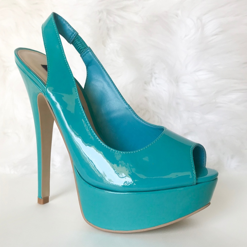 Steve Madden Peep Toe Slingback Platform Heels